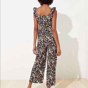 LOFT Petite Lily Ruffle Tiefront Jumpsuit